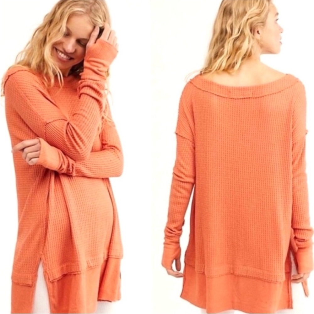 Free‎ People We The Free North Shore Thermal Orange Size Small